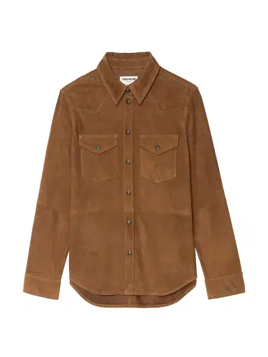 Zadig & Voltaire Women's Thelma Suede Shirt | Thumbnail 1