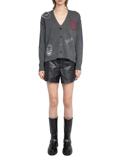 Zadig & Voltaire Women's Mirkaz Embroidered Cashmere Cardigan | Thumbnail 2 Zadig & Voltaire Women's Mirkaz Embroidered Cashmere Cardigan | Thumbnail 2
