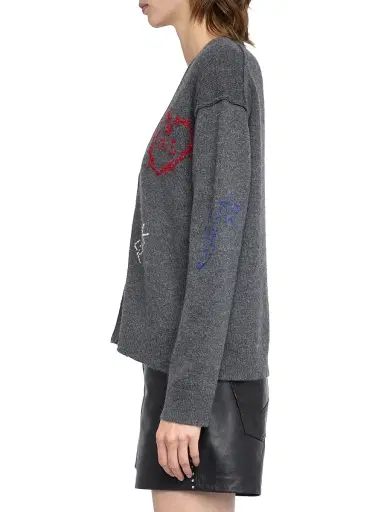 Zadig & Voltaire Women's Mirkaz Embroidered Cashmere Cardigan | Thumbnail 4 Zadig & Voltaire Women's Mirkaz Embroidered Cashmere Cardigan | Thumbnail 4