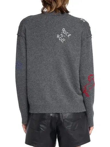 Zadig & Voltaire Women's Mirkaz Embroidered Cashmere Cardigan | Thumbnail 5 Zadig & Voltaire Women's Mirkaz Embroidered Cashmere Cardigan | Thumbnail 5