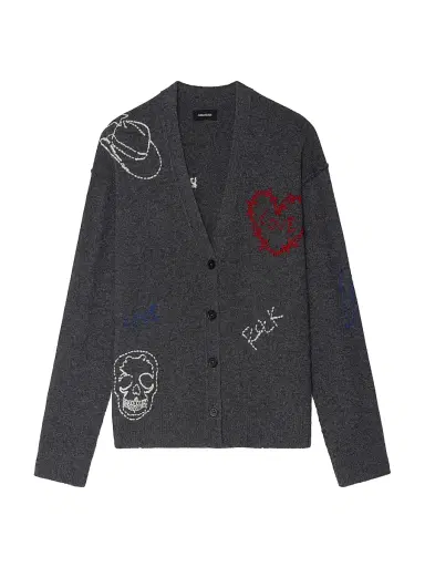 Zadig & Voltaire Women's Mirkaz Embroidered Cashmere Cardigan | Thumbnail 1 Zadig & Voltaire Women's Mirkaz Embroidered Cashmere Cardigan | Thumbnail 1