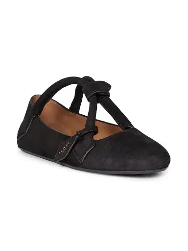 Alaïa Women's Suede Ballet Flats - Noir | Thumbnail 2 Alaïa Women's Suede Ballet Flats - Noir | Thumbnail 2