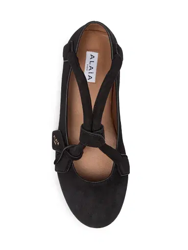 Alaïa Women's Suede Ballet Flats - Noir | Thumbnail 4 Alaïa Women's Suede Ballet Flats - Noir | Thumbnail 4