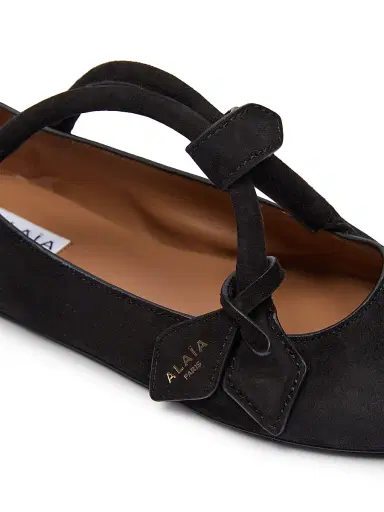 Alaïa Women's Suede Ballet Flats - Noir | Thumbnail 5 Alaïa Women's Suede Ballet Flats - Noir | Thumbnail 5