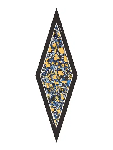 Givenchy Women's Losange in Silk with Floral Print - Navy Multi | Thumbnail 2 Givenchy Women's Losange in Silk with Floral Print - Navy Multi | Thumbnail 2