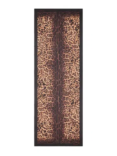 Givenchy Women's Stole in Silk Chiffon with Leopard Print - Brown Black | Thumbnail 1