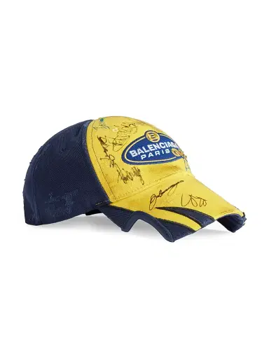 Balenciaga Men's Banana Cap - Yellow Blue | Thumbnail 2