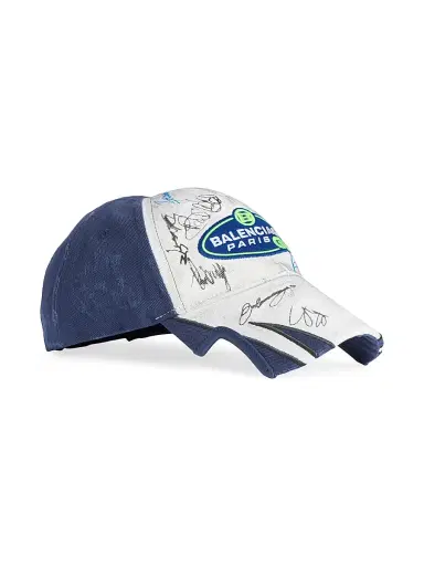 Balenciaga Men's Banana Cap - Yellow Blue | Thumbnail 7
