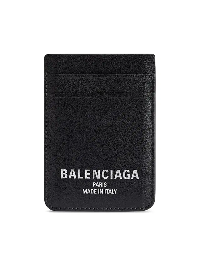 Balenciaga Men's Credit Magnet Card Holder - Black