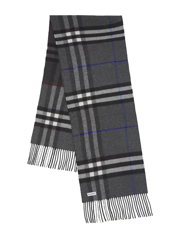 Burberry Men's Check Cashmere Scarf - Marlborough Charcoal