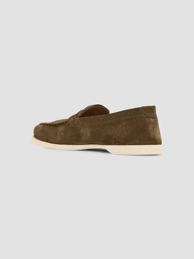 John Lobb Men's Pace Suede Loafers - Olive | Thumbnail 3 John Lobb Men's Pace Suede Loafers - Olive | Thumbnail 3
