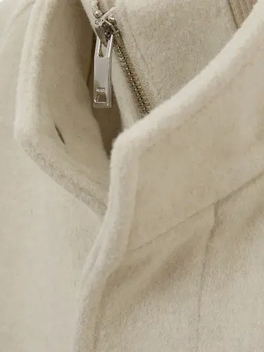 Reiss Men's Fuel Felt Coat - Oatmeal - Size XXL | Thumbnail 5