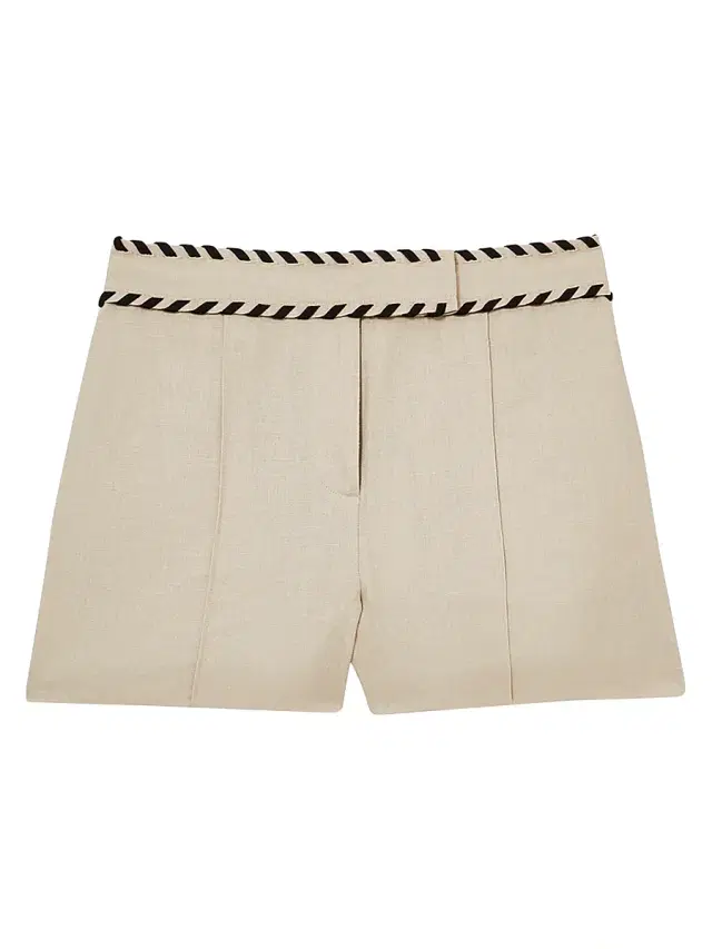 Reiss Atelier Women's Fawn Whipstitch Linen Shorts
