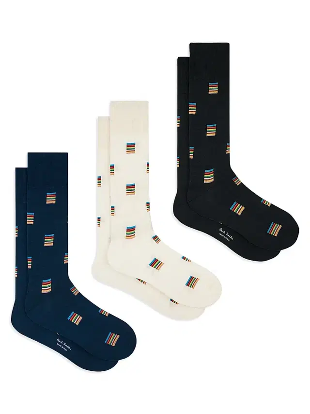 Men's Jonas Signature Stripe Block Crew Socks 3-Pack