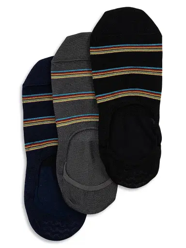 Paul Smith Men's 3-Pack Striped No Show Socks Set | Thumbnail 1 Paul Smith Men's 3-Pack Striped No Show Socks Set | Thumbnail 1