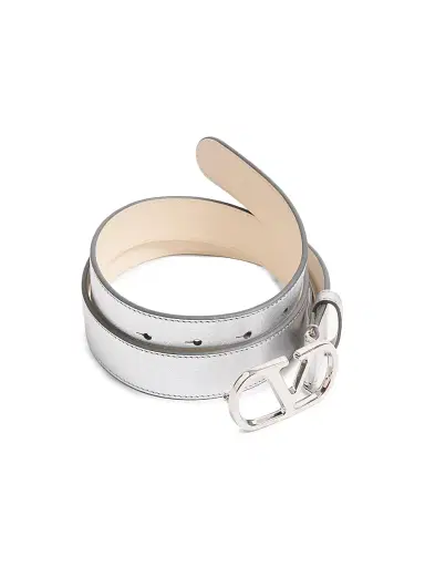 Valentino Women's VLogo Signature Belt in Laminated Calfskin | Thumbnail 3
