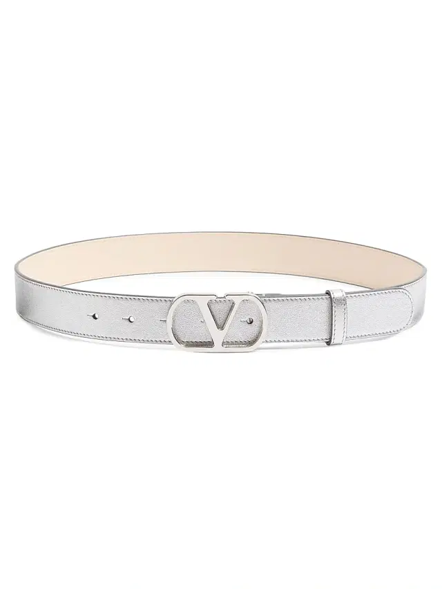 Valentino Women's VLogo Signature Belt in Laminated Calfskin