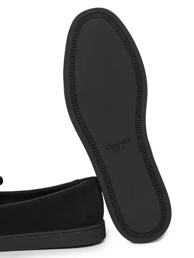 Church's Men's Peebles Suede Top-Stitched Penny Loafers - Black | Thumbnail 6 Church's Men's Peebles Suede Top-Stitched Penny Loafers - Black | Thumbnail 6