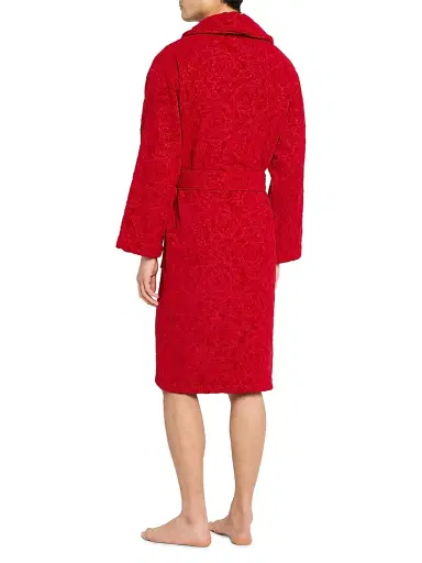 Versace Men's Barocco Cotton Bathrobe | Thumbnail 3