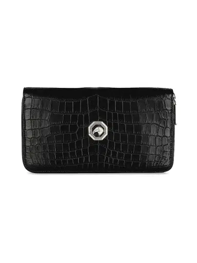 Stefano Ricci Men's Zip Around Crocodile and Calf Leather Bag | Thumbnail 1