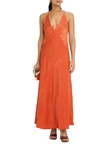 Significant Other Women's Arielle Plunging Maxi Dress - Red | Thumbnail 2