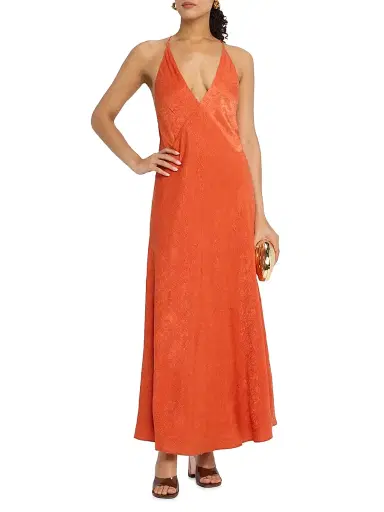 Significant Other Women's Arielle Plunging Maxi Dress - Red | Thumbnail 3