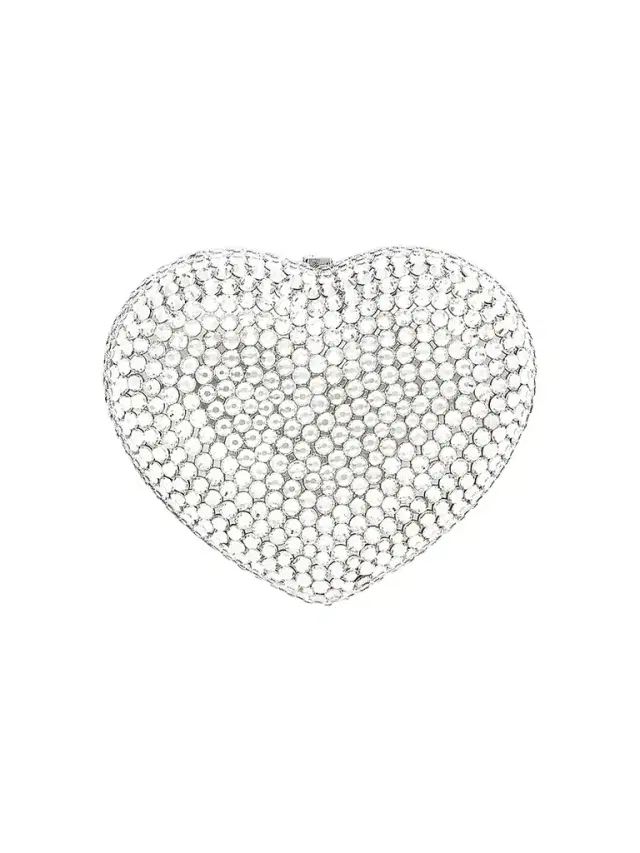 Judith Leiber Couture Women's Heart Miniature Crystal Clutch - Silver