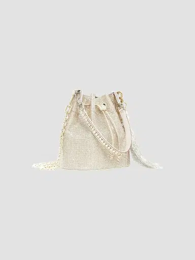 Judith Leiber Couture Women's Piper Crystal-Embellished Bucket Bag - Silver Rhine | Thumbnail 3