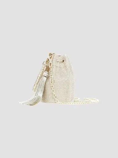Judith Leiber Couture Women's Piper Crystal-Embellished Bucket Bag - Silver Rhine | Thumbnail 6