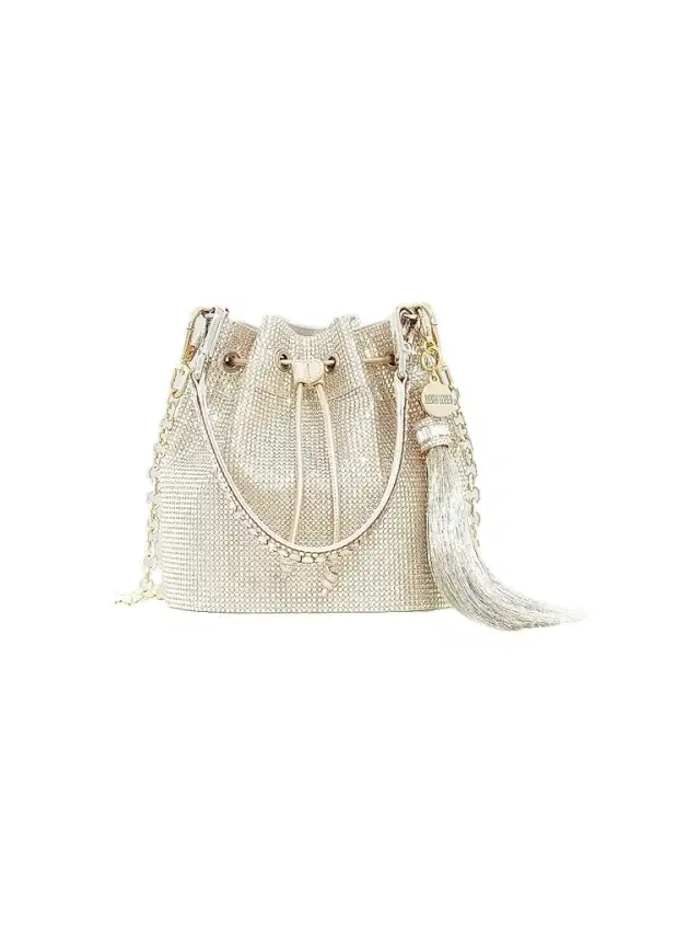 Women's Piper Crystal-Embellished Bucket Bag - Silver Rhine