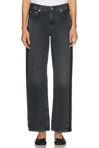 Citizens of Humanity Lindz Low Rise Easy Straight With Tuxedo Stripe Jeans | Thumbnail 3