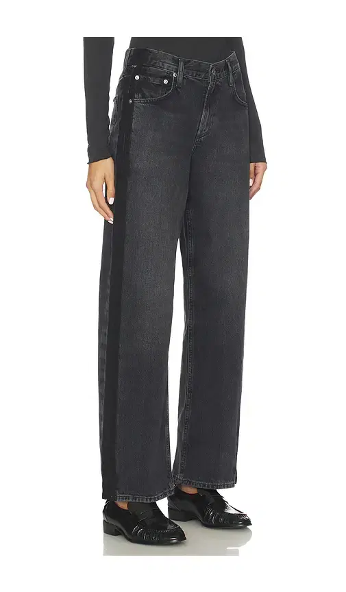 Citizens of Humanity Lindz Low Rise Easy Straight With Tuxedo Stripe Jeans