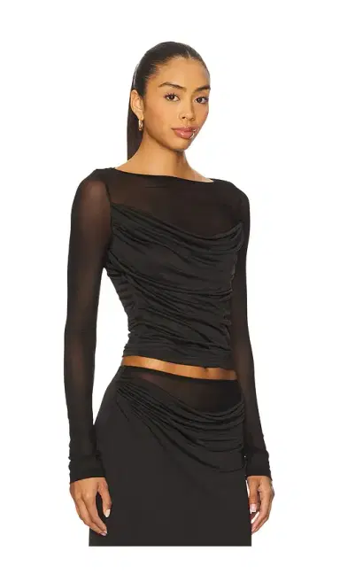 Runaway The Label Wilona Sleeved Cowl Top | Thumbnail 2