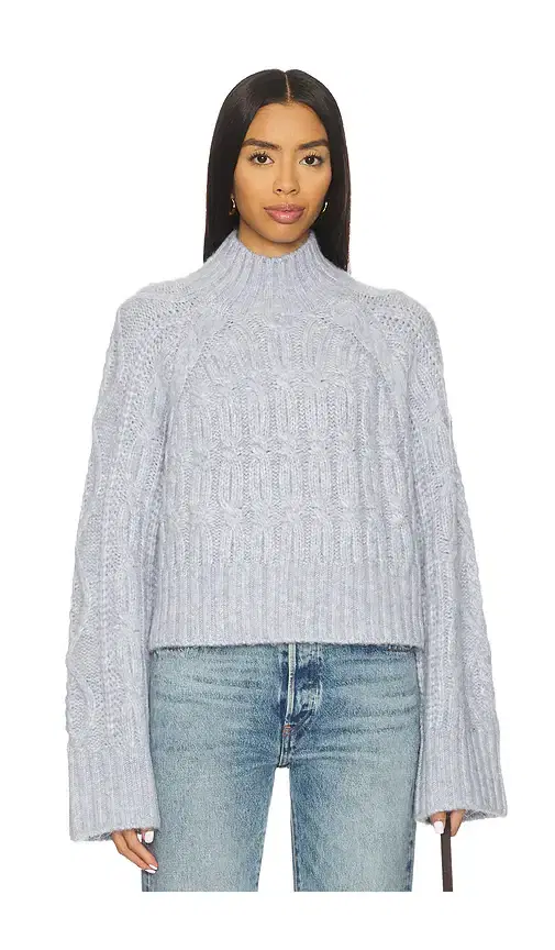 Tularosa Arta Mock Neck Cable Sweater