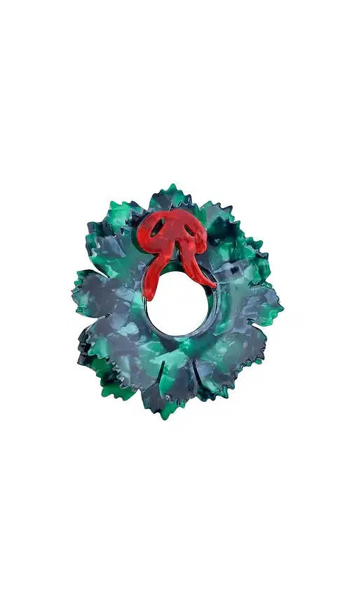 Hand-painted Origami Wreath Claw Hair Clip