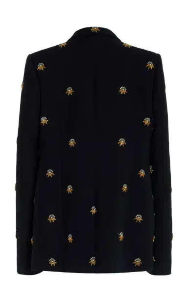 Cucculelli Shaheen Medallion-Embellished Wool-Silk Blazer | Thumbnail 3