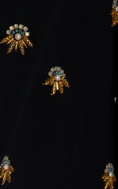 Cucculelli Shaheen Medallion-Embellished Wool-Silk Blazer | Thumbnail 4