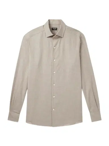 Zegna Cotton and Cashmere-Blend Shirt - Men | Thumbnail 1 Zegna Cotton and Cashmere-Blend Shirt - Men | Thumbnail 1