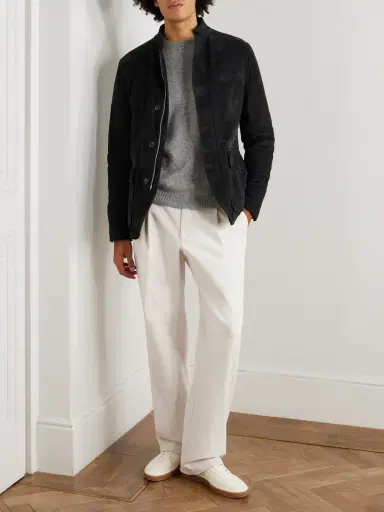 Thom Sweeney Brushed Cashmere-Blend Sweater - Men | Thumbnail 2