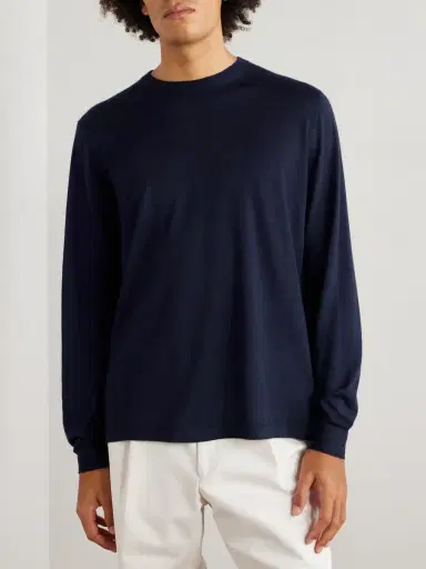 Thom Sweeney Cashmere and Silk-Blend Sweater - Men | Thumbnail 3 Thom Sweeney Cashmere and Silk-Blend Sweater - Men | Thumbnail 3