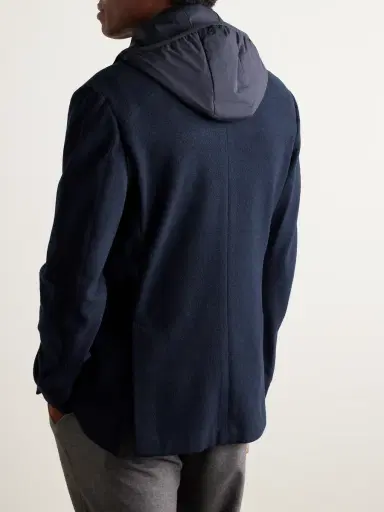 Sease Panelled Virgin Wool-Blend and Nylon-Blend Hooded Blazer - Men | Thumbnail 3