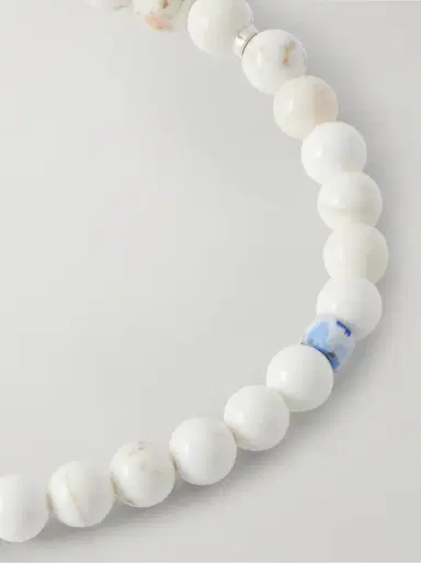 Mikia Circle 8 Sterling Silver and Magnesite Bracelet - Men | Thumbnail 4 Mikia Circle 8 Sterling Silver and Magnesite Bracelet - Men | Thumbnail 4