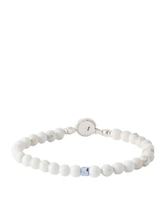 Mikia Circle 8 Sterling Silver and Magnesite Bracelet - Men