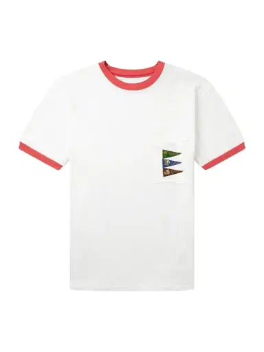 KAPITAL Pennant Ringer Logo-Appliquéd Cotton-Jersey T-Shirt - Men | Thumbnail 1 KAPITAL Pennant Ringer Logo-Appliquéd Cotton-Jersey T-Shirt - Men | Thumbnail 1