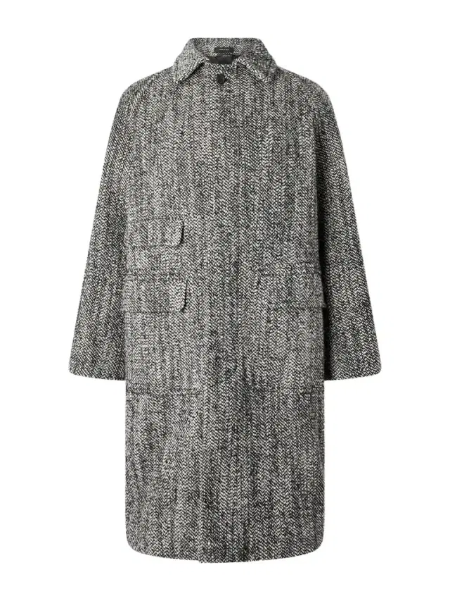 Drake's Salt and Pepper Wool-Blend Coat - Men