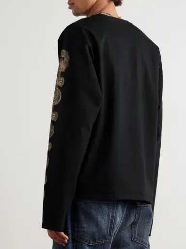 KAPITAL Dense Appliquéd Printed Cotton-Jersey T-Shirt - Men | Thumbnail 3 KAPITAL Dense Appliquéd Printed Cotton-Jersey T-Shirt - Men | Thumbnail 3