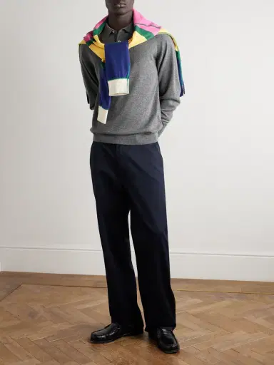 Drake's Wool and Alpaca-Blend Polo Shirt - Men | Thumbnail 2