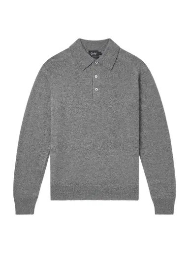 Drake's Wool and Alpaca-Blend Polo Shirt - Men | Thumbnail 1