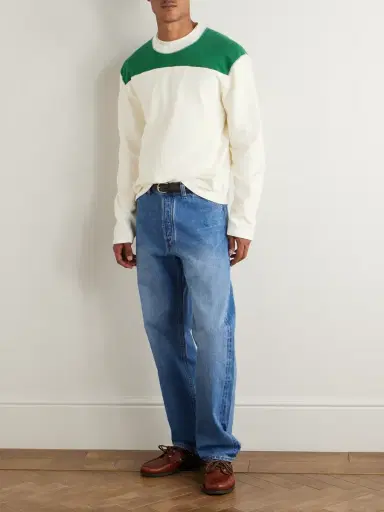 Drake's Two-Tone Cotton-Jersey T-Shirt - Men | Thumbnail 2 Drake's Two-Tone Cotton-Jersey T-Shirt - Men | Thumbnail 2