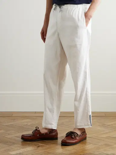 Orlebar Brown Sonoran Tapered Linen-Blend Drawstring Trousers - Men | Thumbnail 3